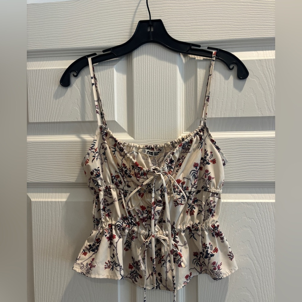Ciao Lucia Floral Spaghetti Strap Top